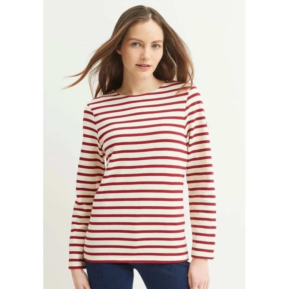 Saint James Meridame II Shirt Women 12 Ecru Persan New Breton Striped Nautical